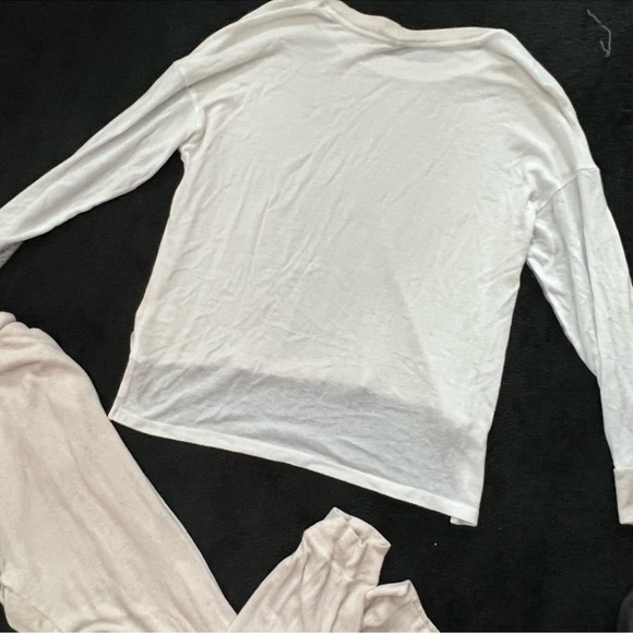 Jaclyn Intimates Soft Vanilla Buttery Top Bottoms PJ Jogger Set Loungewear LRGE - Picture 7 of 7